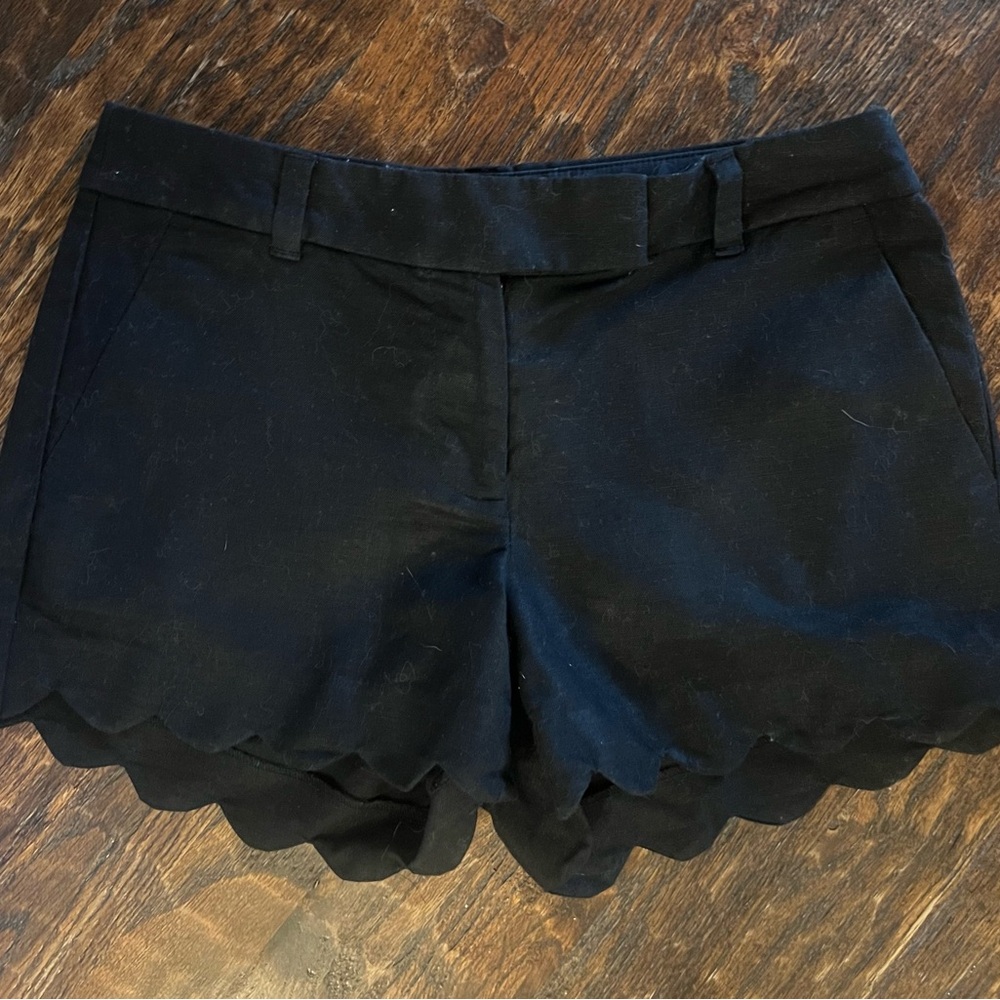 Black jcrew linen blend shorts